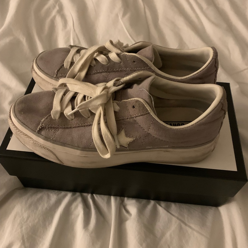 Platform beige converse